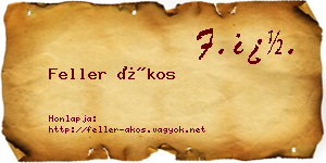 Feller Ákos névjegykártya
